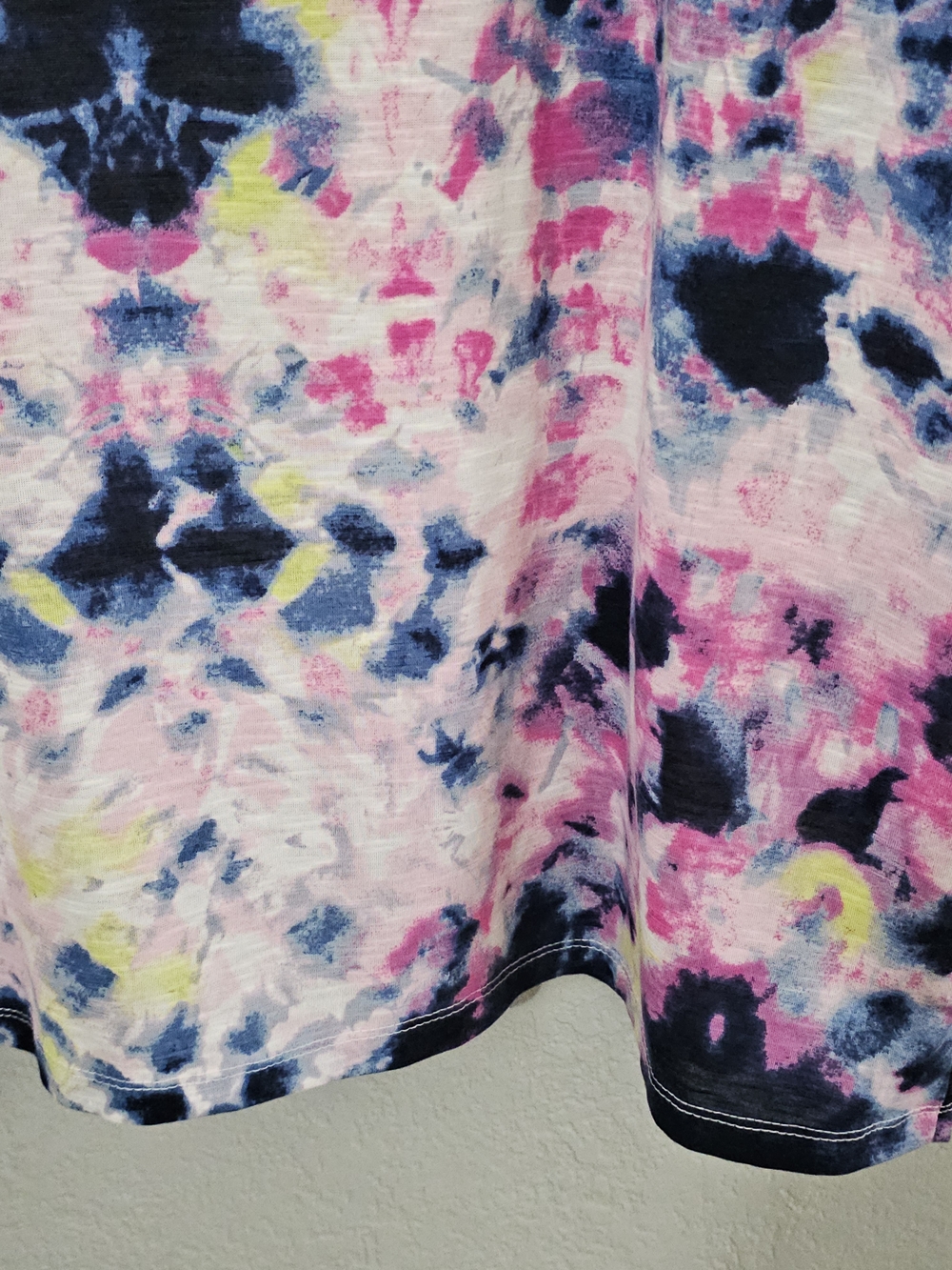 Onque Tie-Dye Open Front Kimono Multicolor Womens 2X Short Sleeve - Picture 9 of 9